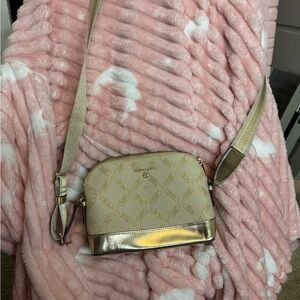Michael Kors Beige and Gold Crossbody Bag